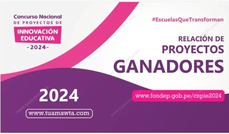 Ganadores del concurso nacional de proyectos de innovación educativa 2024